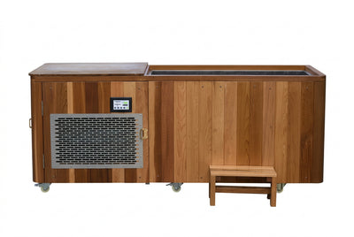 Cedar Cold Plunge Tub with 1.5HP Chiller — Stainless Steel Ice Bath