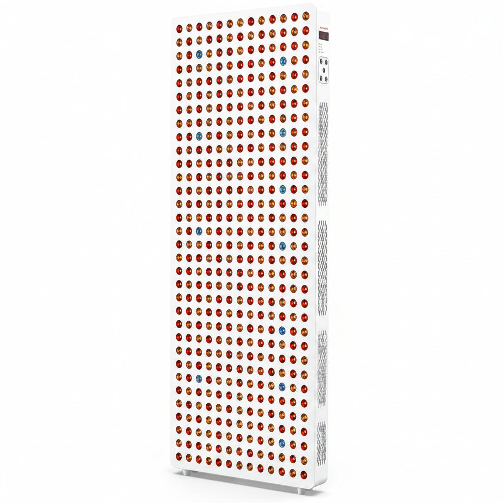 Red Light Therapy Full Body Panel, 480/630/660/810/830/850/1060Nm Blue Red near Infrared Light Device with 480 Dual Chip Clinical Grade Leds, Remote Control, Timer for Face, Body, BO-2400