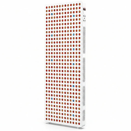 Red Light Therapy Full Body Panel, 480/630/660/810/830/850/1060Nm Blue Red near Infrared Light Device with 480 Dual Chip Clinical Grade Leds, Remote Control, Timer for Face, Body, BO-2400