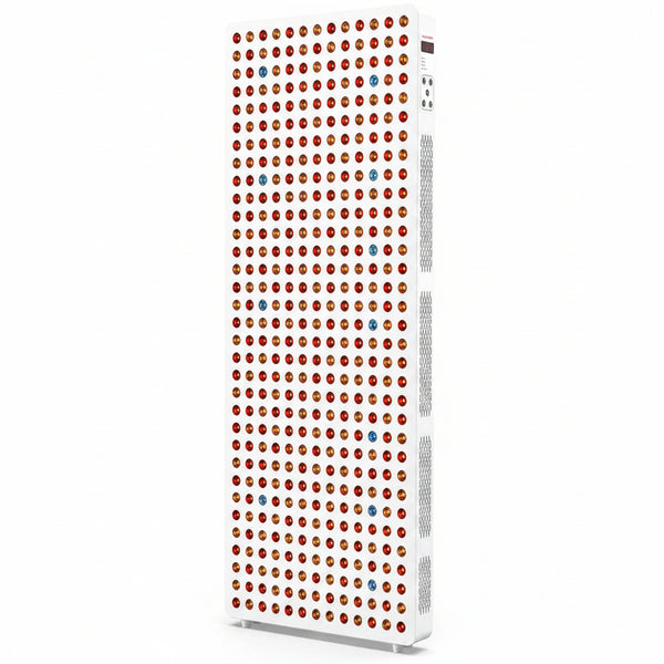 Red Light Therapy Full Body Panel, 480/630/660/810/830/850/1060Nm Blue Red near Infrared Light Device with 480 Dual Chip Clinical Grade Leds, Remote Control, Timer for Face, Body, BO-2400
