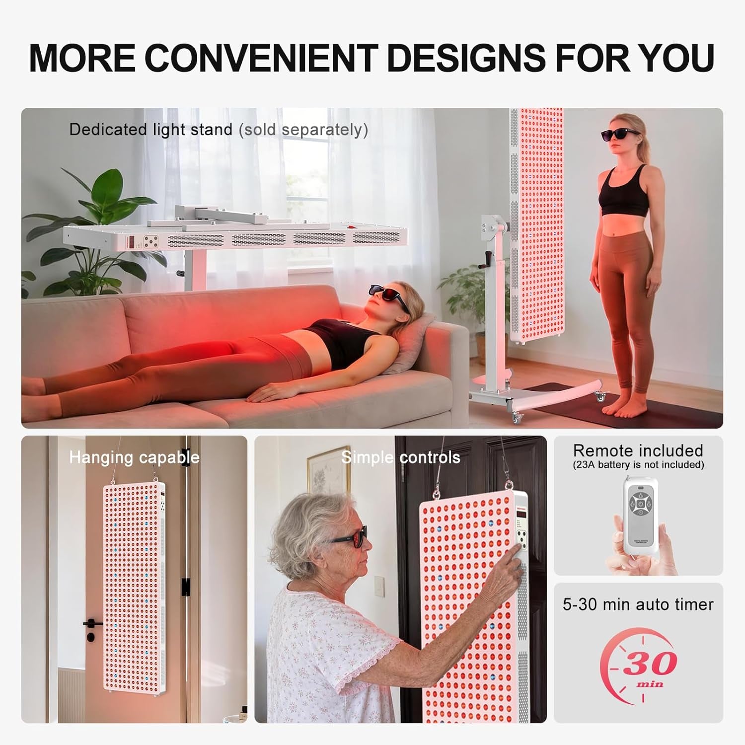 Red Light Therapy Full Body Panel, 480/630/660/810/830/850/1060Nm Blue Red near Infrared Light Device with 480 Dual Chip Clinical Grade Leds, Remote Control, Timer for Face, Body, BO-2400