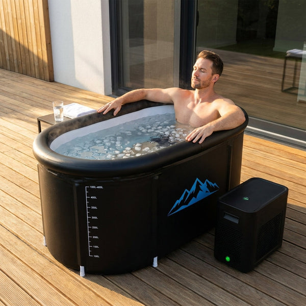 Cold Plunge Tub Built for Athletes, 248 Gallon Capacity, 1 HP Chiller, WiFi Water Treatment Kit