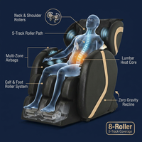 Full Body Massage Chair Designed for Complete Body Relief, Zero Gravity Position, 5 Programs, Heating Function — How It Works