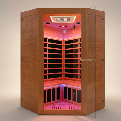 Infrared Sauna Built for Home Recovery, 2180W Heating, LED Ambient Light, Red Light Feature, Dual Speakers