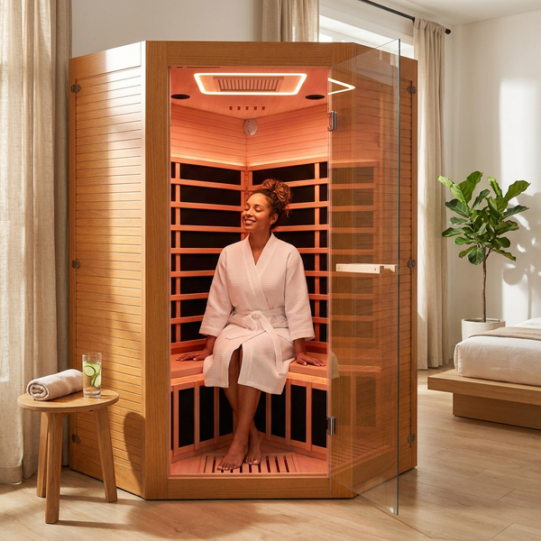 Infrared Sauna Built for Home Recovery, 2180W Heating, LED Ambient Light, Red Light Feature, Dual Speakers