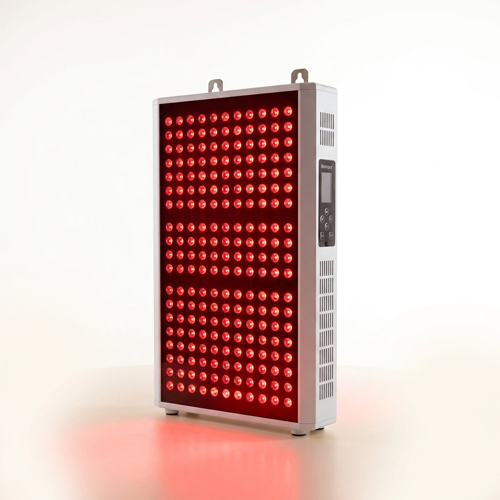 Red Light Therapy Panel, 4 Wavelengths Full Body Infrared Light Therapy, 300 Elite Grade Dual Chip Leds, FSA-HSA Red Light Device at Home, Ideal for Body, Face. Modular Design. — Studio Shot