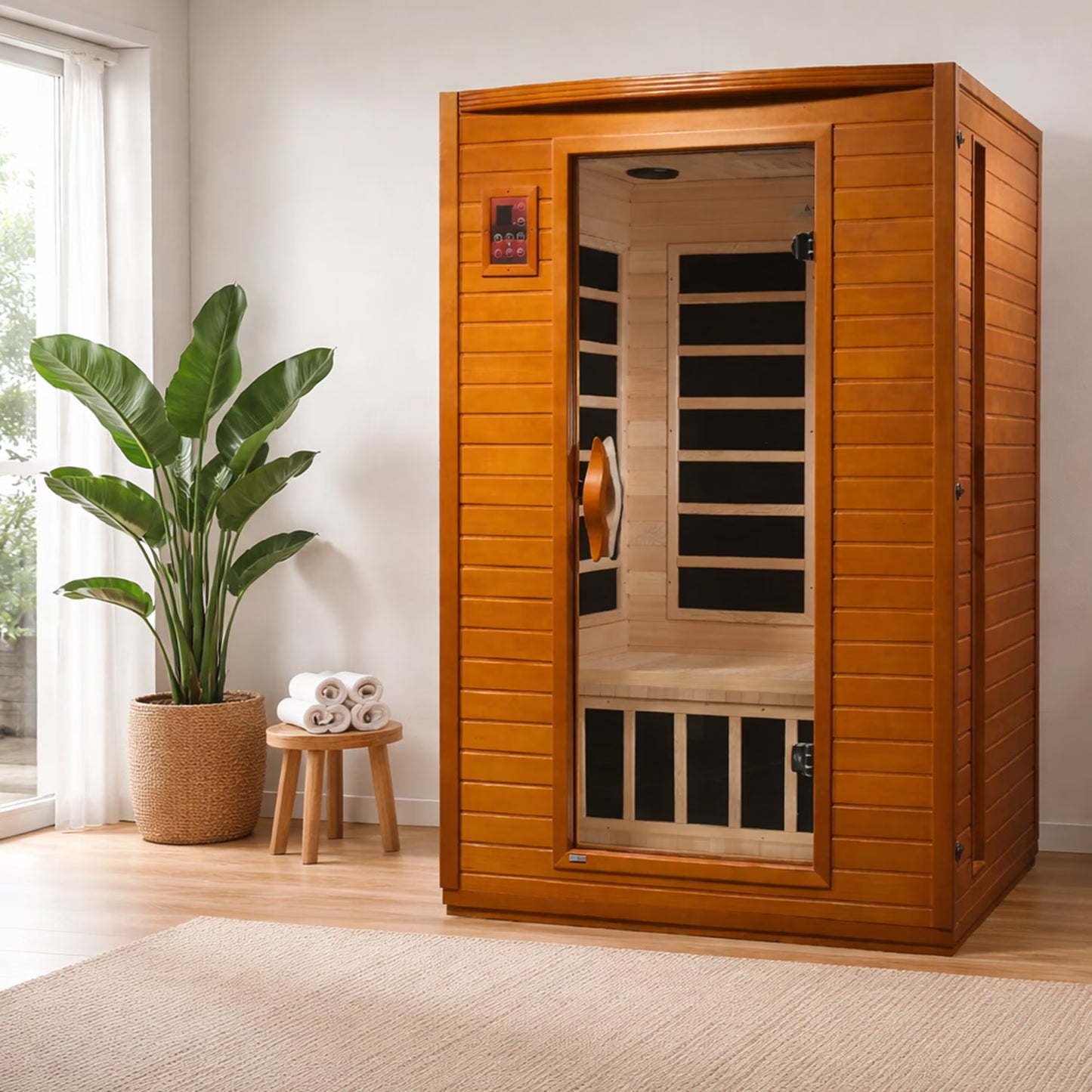 Andora 2-Person Low EMF FAR Infrared Sauna, Canadian Hemlock — product view 2