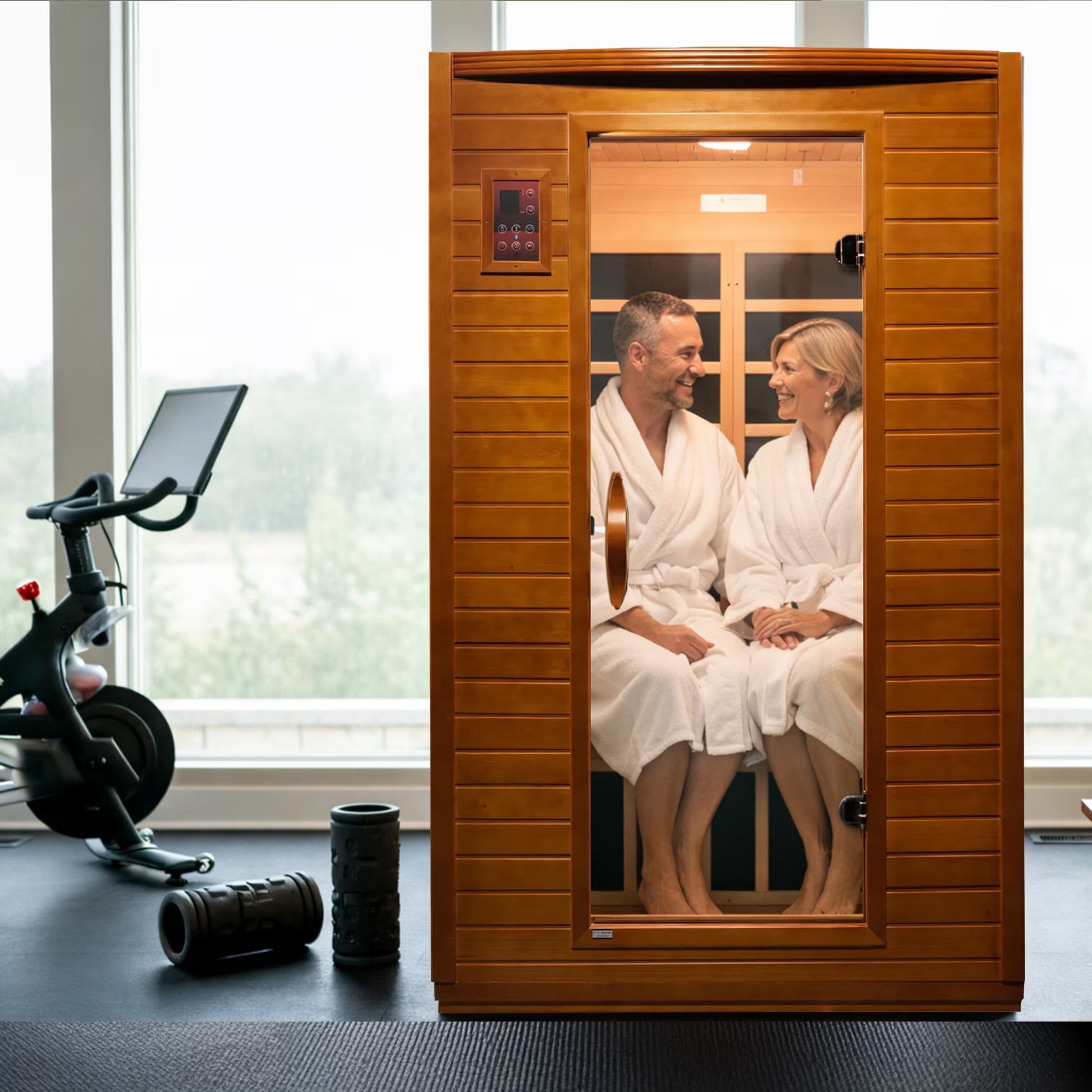 Andora 2-Person Low EMF FAR Infrared Sauna, Canadian Hemlock — product view 7