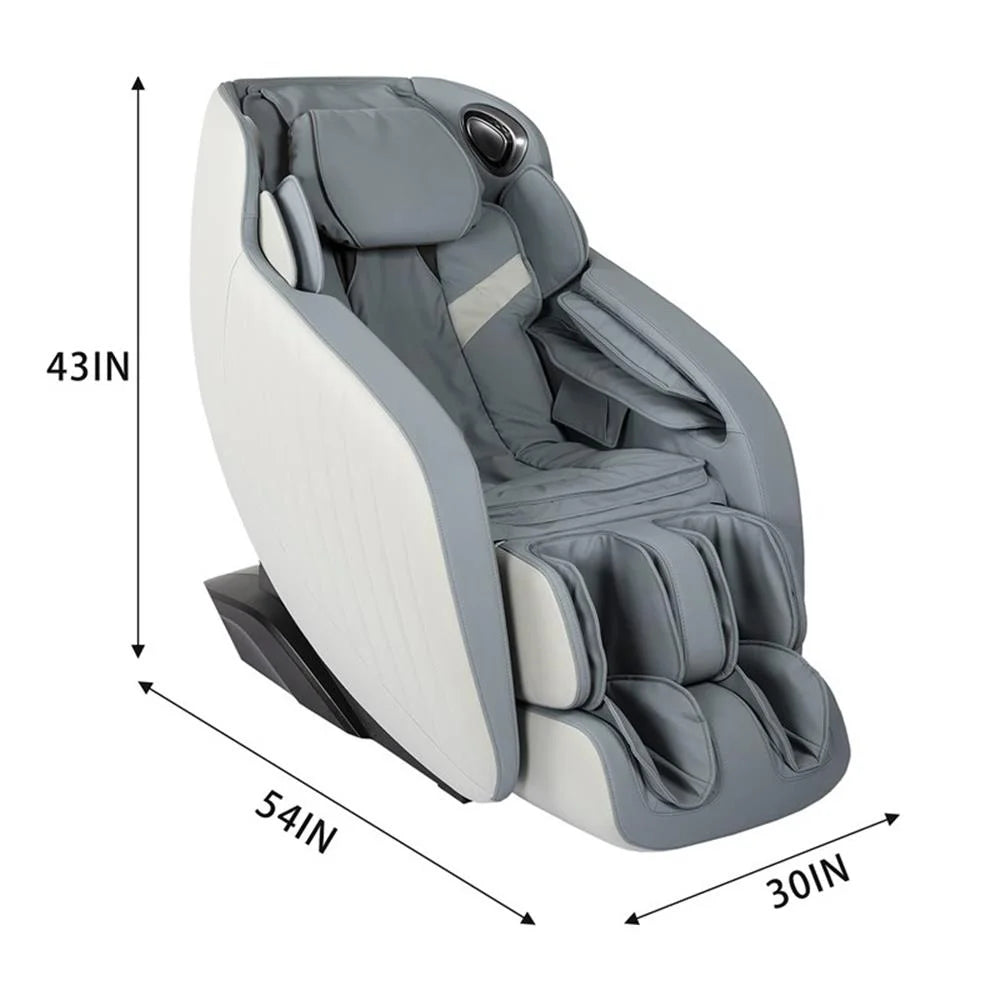 Blue Faux Leather Zero Gravity Recliner 3D Programmable Massage Chair — product view 7
