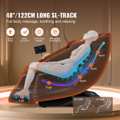 Full Body Massage Chair Zero Gravity 3D Shiatsu Recliner Sl-Track Heat, AI Voice — product view 2