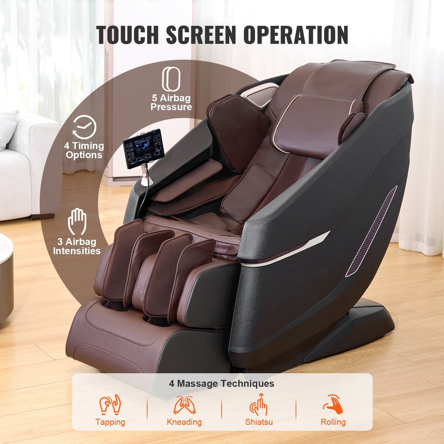 Full Body Massage Chair Zero Gravity 3D Shiatsu Recliner Sl-Track Heat, AI Voice — product view 4