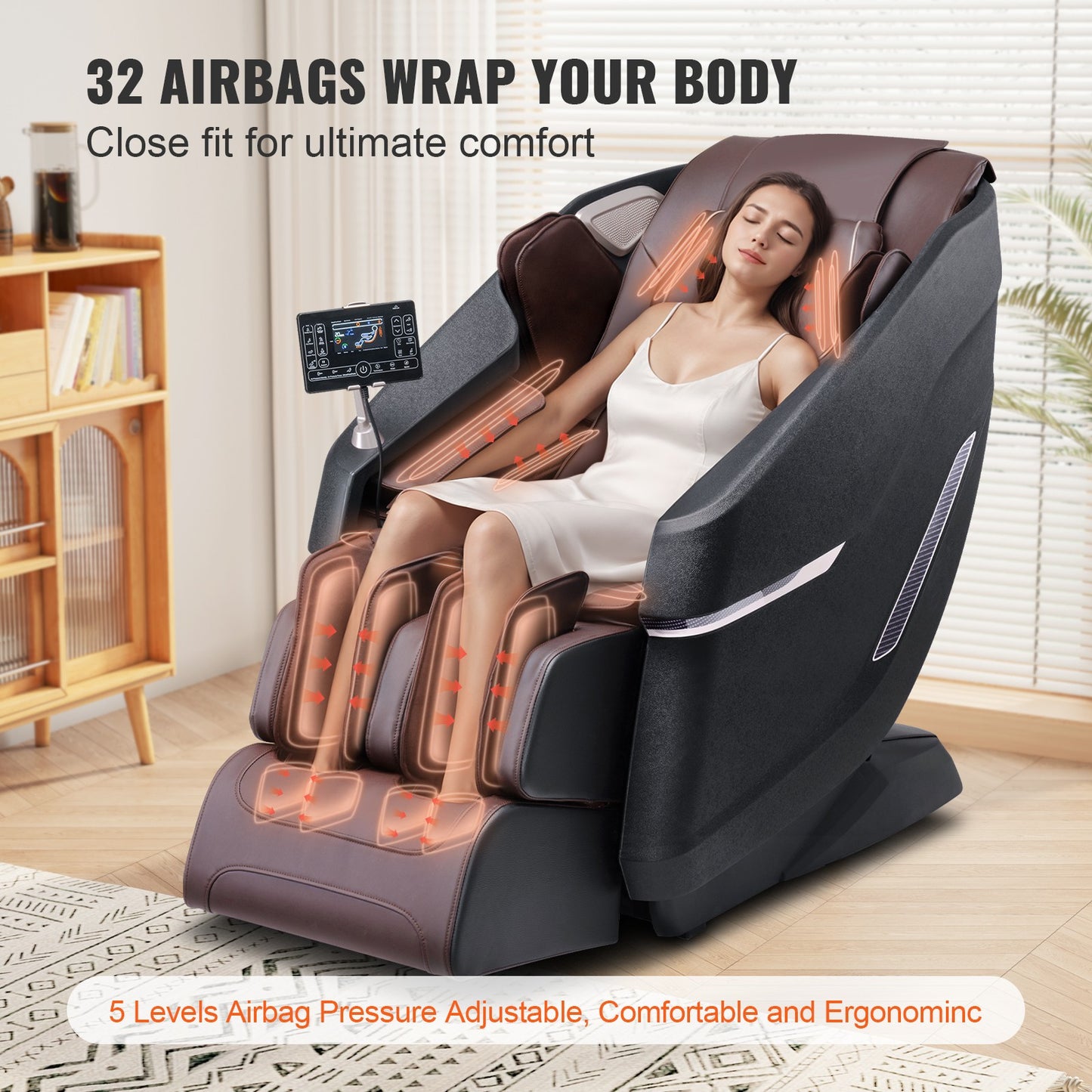 Full Body Massage Chair Zero Gravity 3D Shiatsu Recliner Sl-Track Heat, AI Voice — product view 5