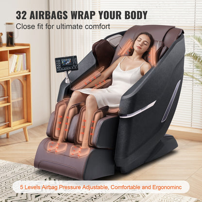 Full Body Massage Chair Zero Gravity 3D Shiatsu Recliner Sl-Track Heat, AI Voice — product view 5