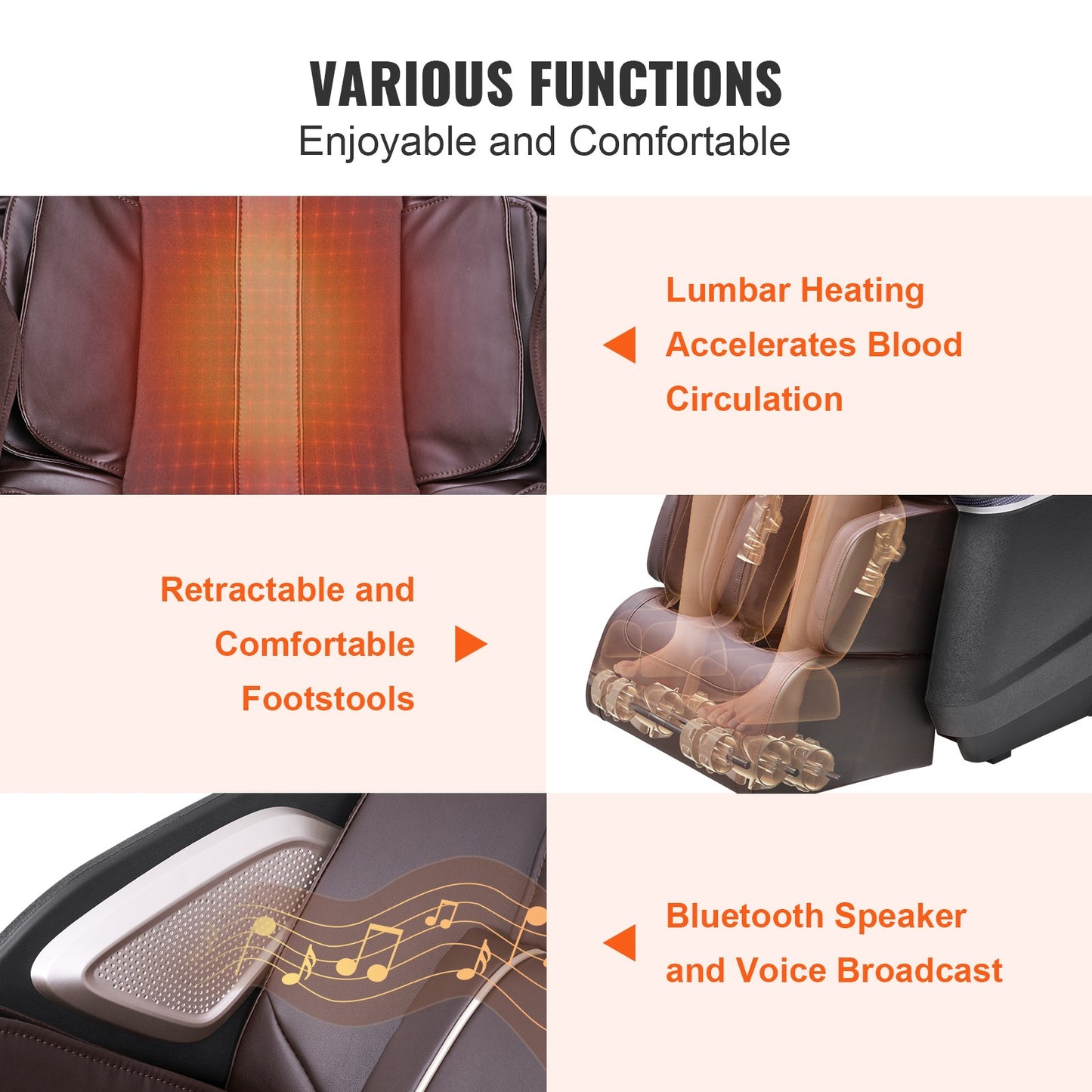 Full Body Massage Chair Zero Gravity 3D Shiatsu Recliner Sl-Track Heat, AI Voice — product view 6