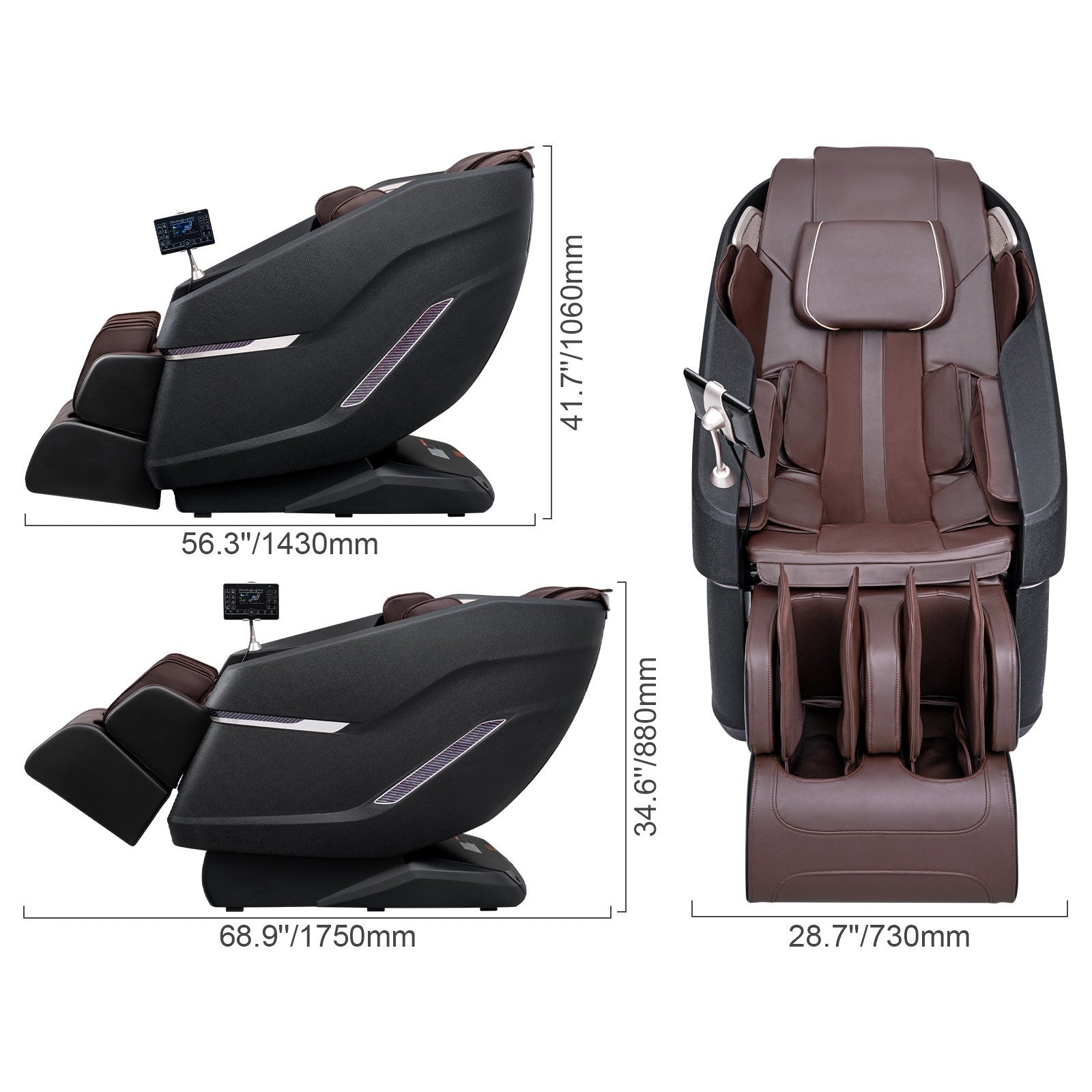Full Body Massage Chair Zero Gravity 3D Shiatsu Recliner Sl-Track Heat, AI Voice — product view 8