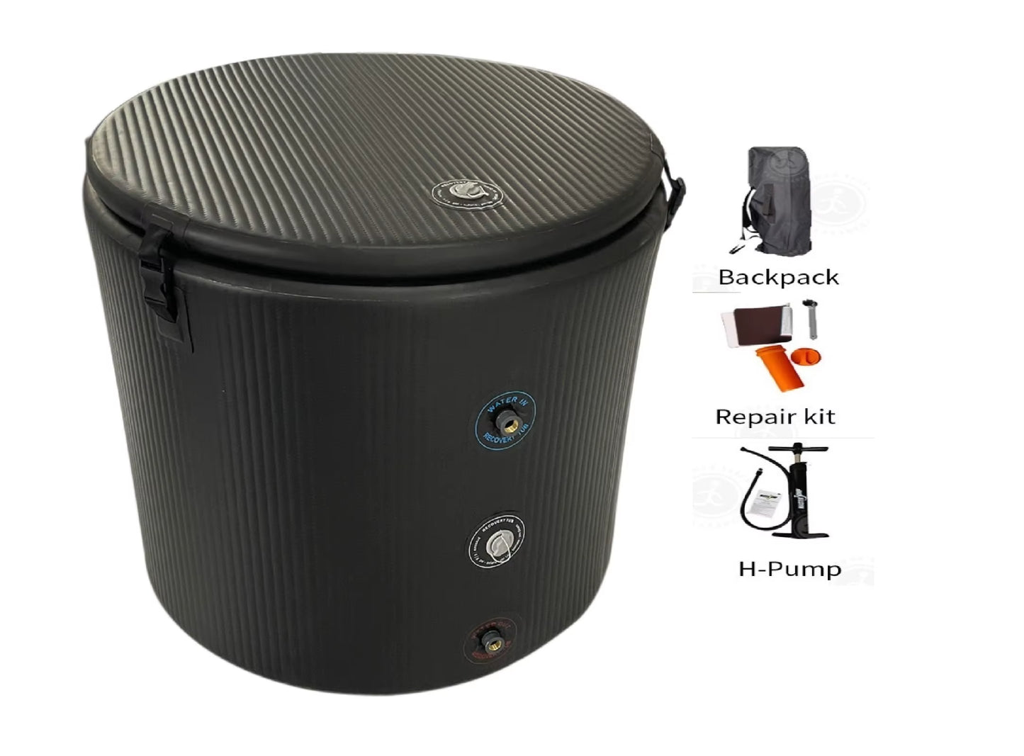 Pro Elite Recovery 90Cm Ice Pod Ice Bath Therapy Inflatable DWF Cold Plunge Tub for 03Hp Water Chiller for Athletes
